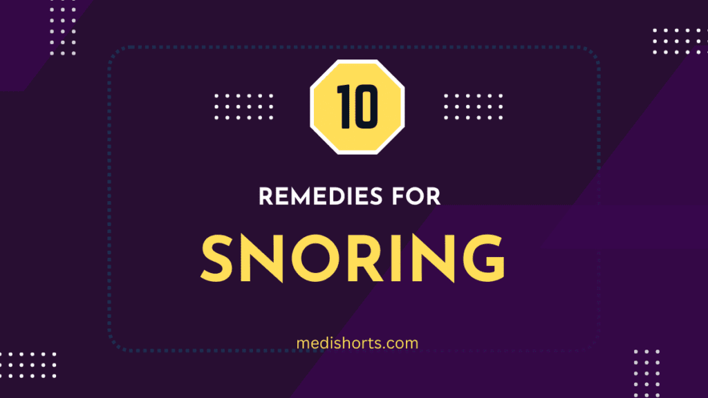 Remedies For Snoring